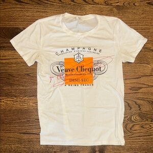 VEUVE CLICQUOT White Graphic T-Shirt NWOT